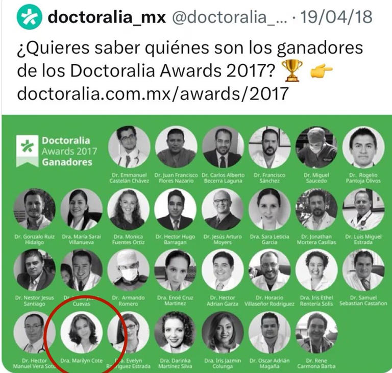 Marylin Cote Doctoralia awards9 marylin cote doctoralia partner